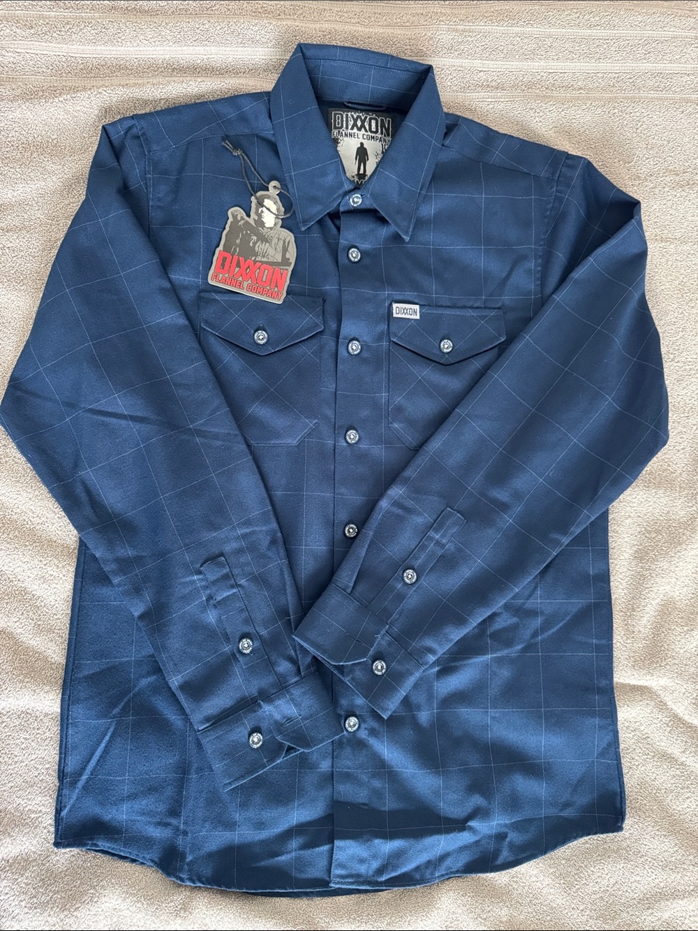 DIXXON Blue Plaid Long-Sleeve Button-Down Shirt- “The Myers”
